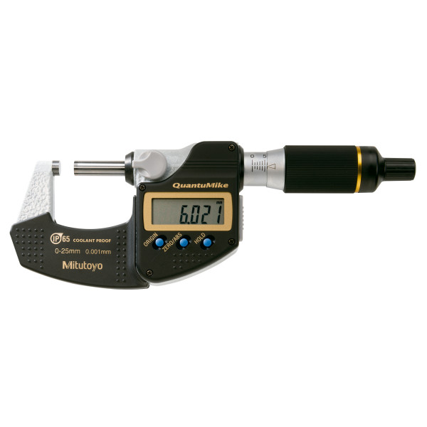 Micrômetro Externo Digital 0-25mm 0,001mm QuantuMike Com Saída de Dados e Avanço Rápido 293-140-30
