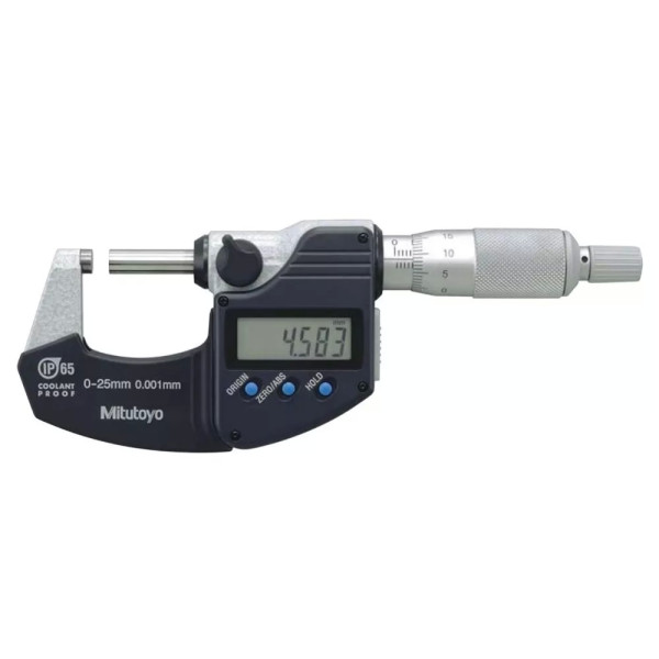 Micrômetro Externo Digital 0-25mm/0,001mm Sem Saída de Dados Com Fricção - ProteçãoIP65 – 293-244-30