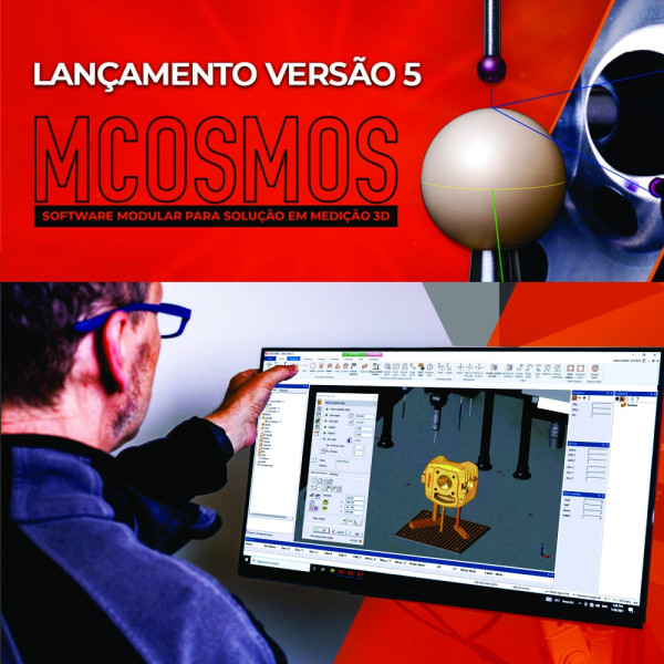 Software MCOSMOS V.5 para medição modular para solução total em medição 3D