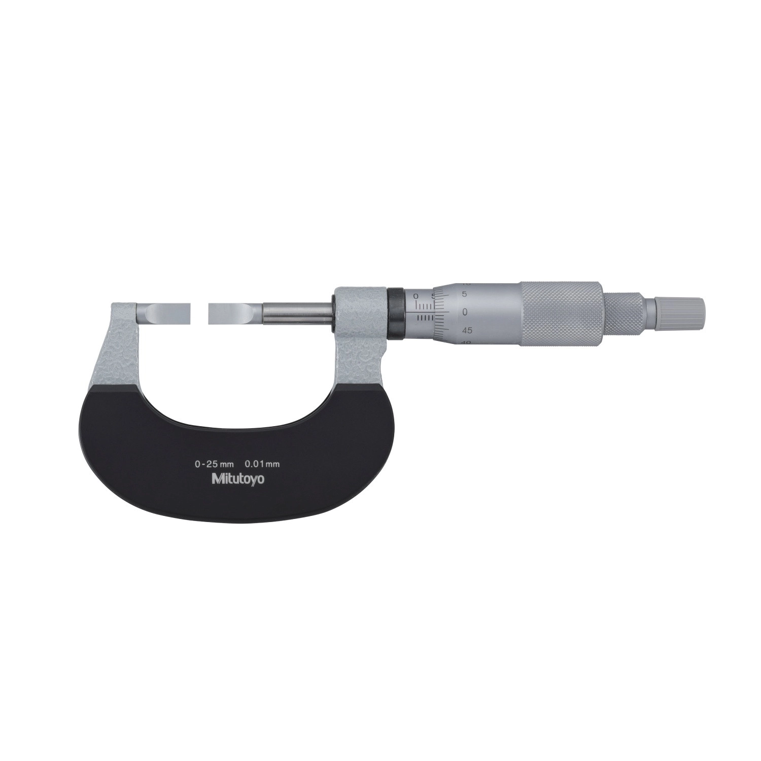 Micrômetro Externo 0-25mm 0,01mm Com Pontas Tipo Lâmina Fuso Não Rotativo 122-101-10 - Mitutoyo Loja Oficial | Produto Original