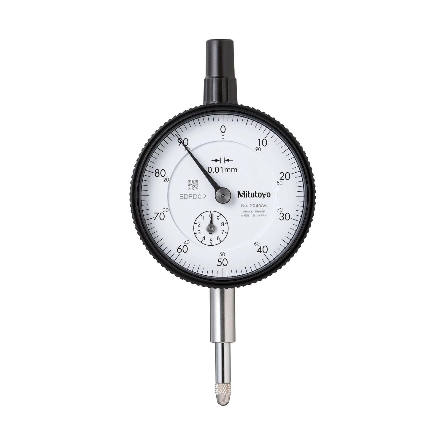 Relógio Comparador Capacidade 10mm resolução 0,01mm C/ Tampa Lisa Mitutoyo 2046AB - Loja Oficial | Produto Original