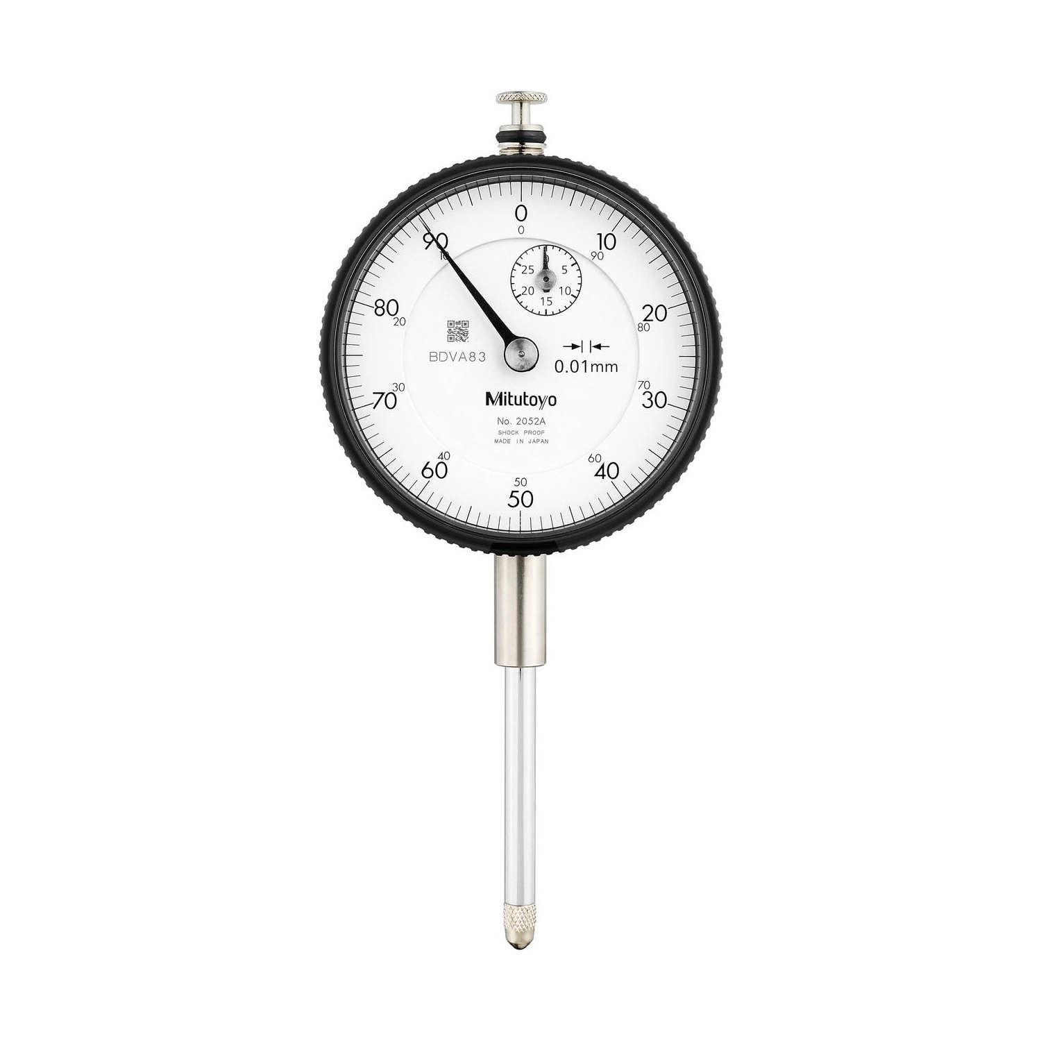 Relógio comparador Alcance 30mm/0,01mm Antitravamento com Tampa Traseira com Orelha Mitutoyo 2052A - Loja Oficial | Produto Original