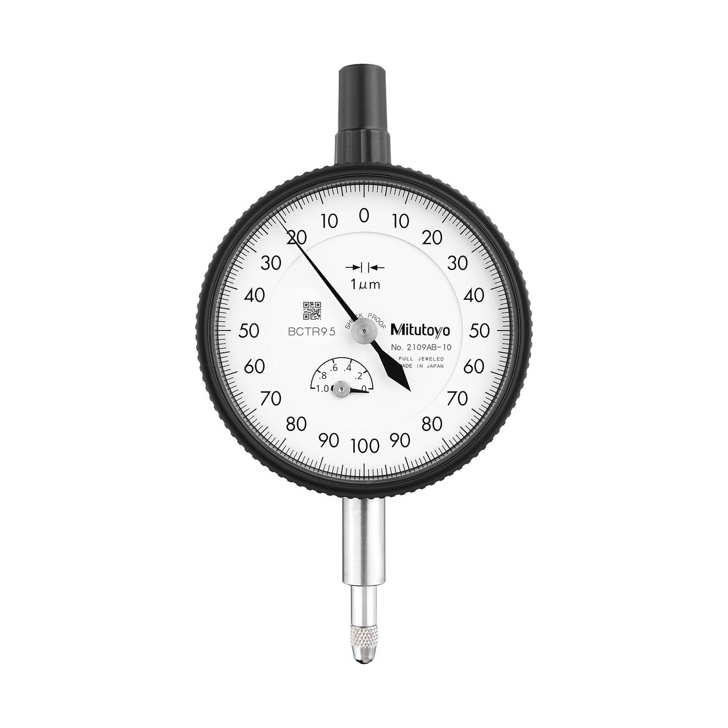 Relógio Comparador Analógico 0,001mm - 1mm c/Tampa lisa Mitutoyo 2109AB-10 - Loja Oficial | Produto Original