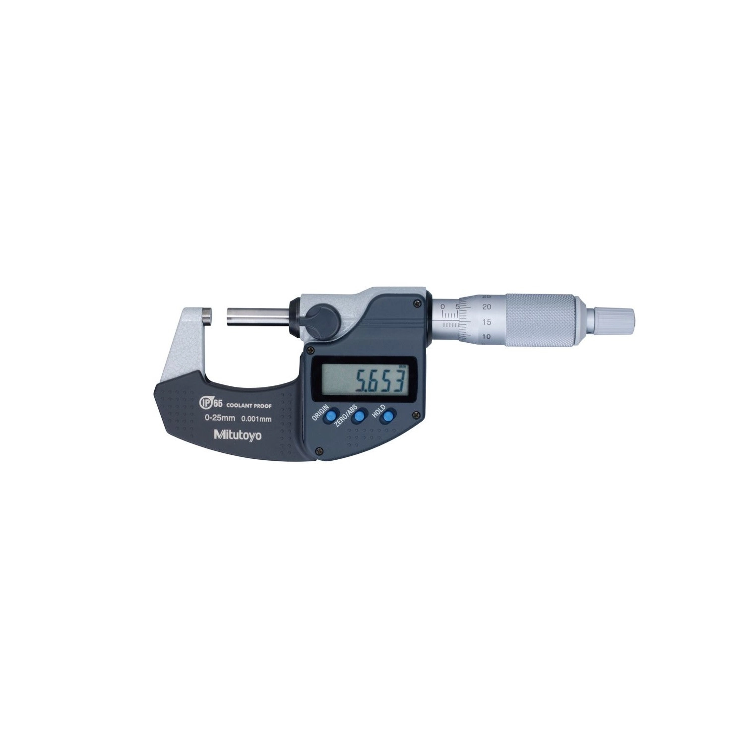 Micrômetro Externo Digital 0-25 mm 0,001mm Sem Saída de Dados Proteção IP65 293-240-30 - Mitutoyo Loja Oficial | Produto Original