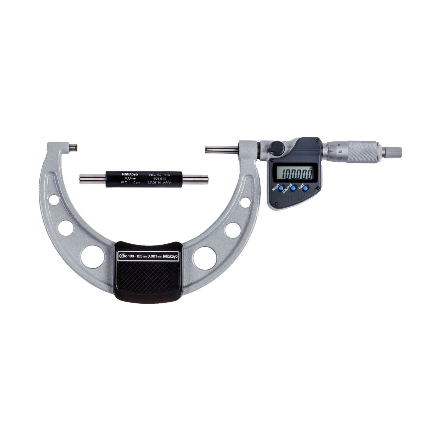 Micrômetro Externo Digital 100-125mm/0,001mm Com Saída de Dados - ProteçãoIP65 – 293-250-30 - Mitutoyo Loja Oficial | Produto Original