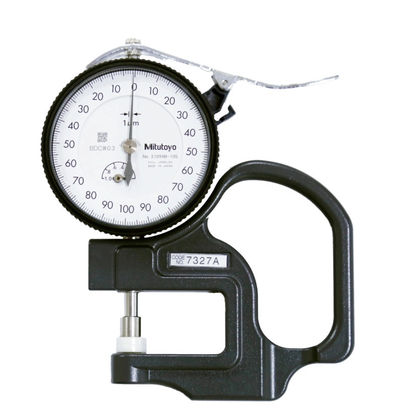 Medidor de espessura com relógio 0-1mm/ 0,001mm - 7327A - Mitutoyo Loja Oficial | Produto Original